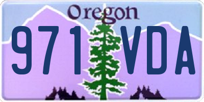OR license plate 971VDA