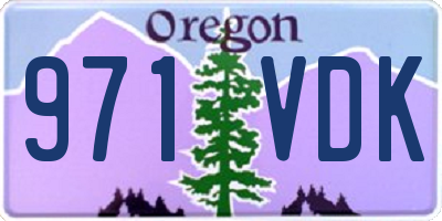 OR license plate 971VDK