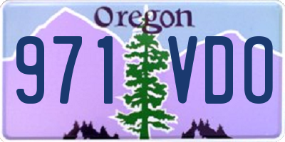 OR license plate 971VDO