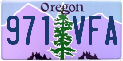 OR license plate 971VFA