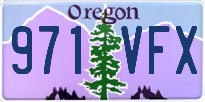 OR license plate 971VFX
