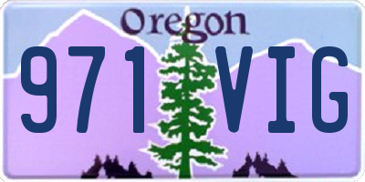 OR license plate 971VIG