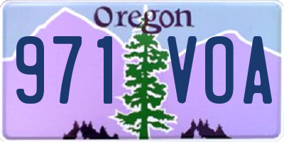 OR license plate 971VOA
