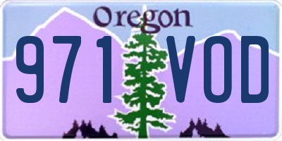 OR license plate 971VOD