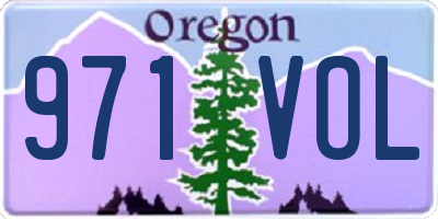 OR license plate 971VOL