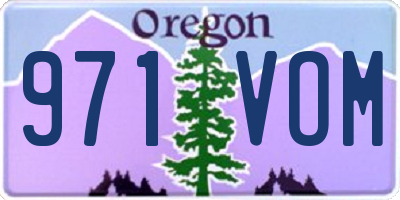 OR license plate 971VOM