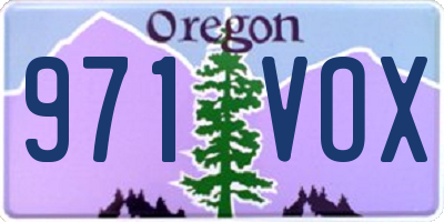 OR license plate 971VOX