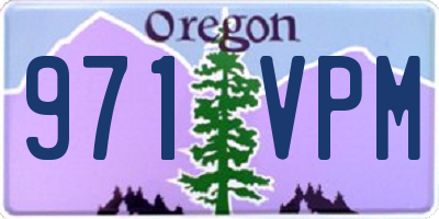 OR license plate 971VPM