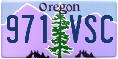 OR license plate 971VSC