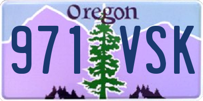 OR license plate 971VSK