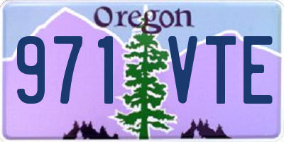 OR license plate 971VTE