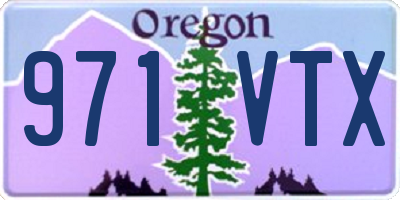 OR license plate 971VTX