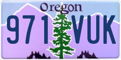 OR license plate 971VUK