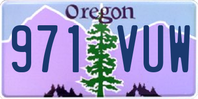 OR license plate 971VUW