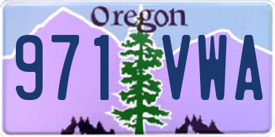 OR license plate 971VWA