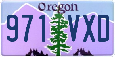 OR license plate 971VXD