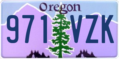 OR license plate 971VZK