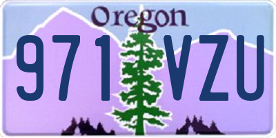 OR license plate 971VZU