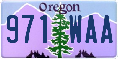 OR license plate 971WAA
