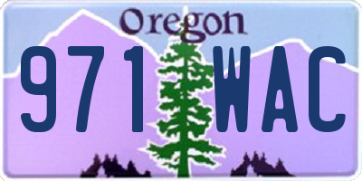 OR license plate 971WAC