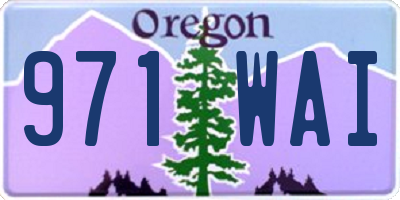 OR license plate 971WAI