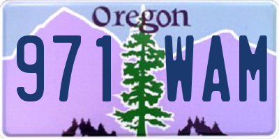 OR license plate 971WAM