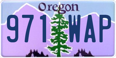 OR license plate 971WAP