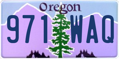 OR license plate 971WAQ