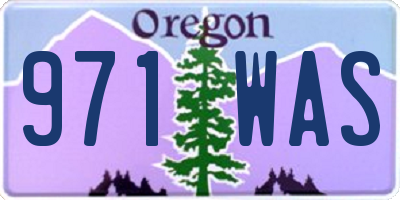 OR license plate 971WAS