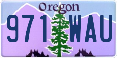 OR license plate 971WAU