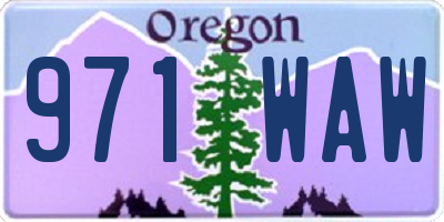 OR license plate 971WAW