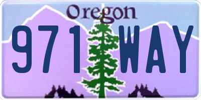 OR license plate 971WAY