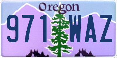 OR license plate 971WAZ