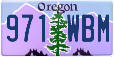 OR license plate 971WBM