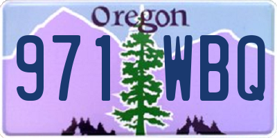 OR license plate 971WBQ