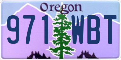 OR license plate 971WBT
