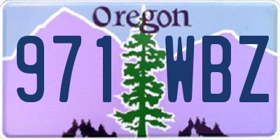 OR license plate 971WBZ