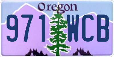 OR license plate 971WCB
