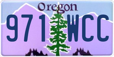 OR license plate 971WCC