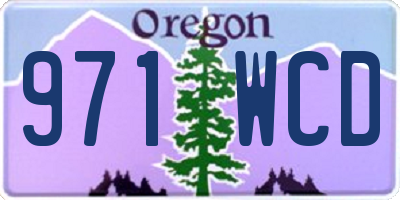 OR license plate 971WCD