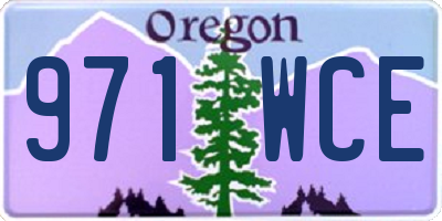 OR license plate 971WCE