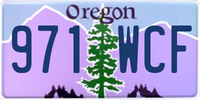 OR license plate 971WCF