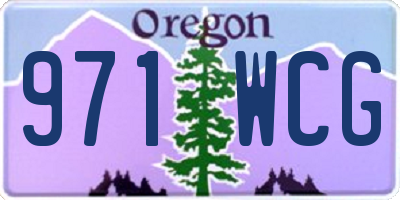 OR license plate 971WCG