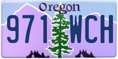 OR license plate 971WCH