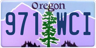 OR license plate 971WCI