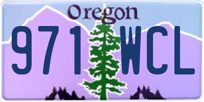 OR license plate 971WCL
