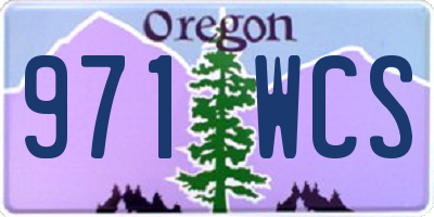 OR license plate 971WCS