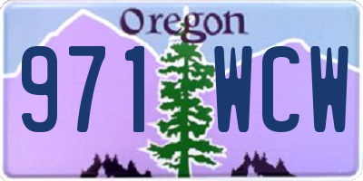 OR license plate 971WCW