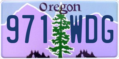 OR license plate 971WDG