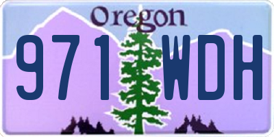 OR license plate 971WDH